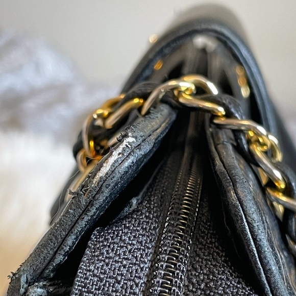 Guy Laroche quilted black leather bag with gold - Picture 16 of 16
